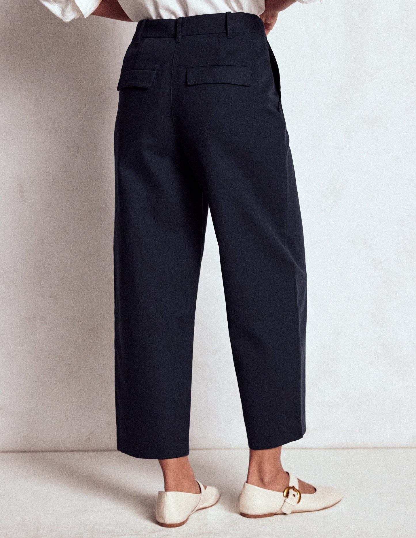 Bloomsbury Cotton Pants-NAVY