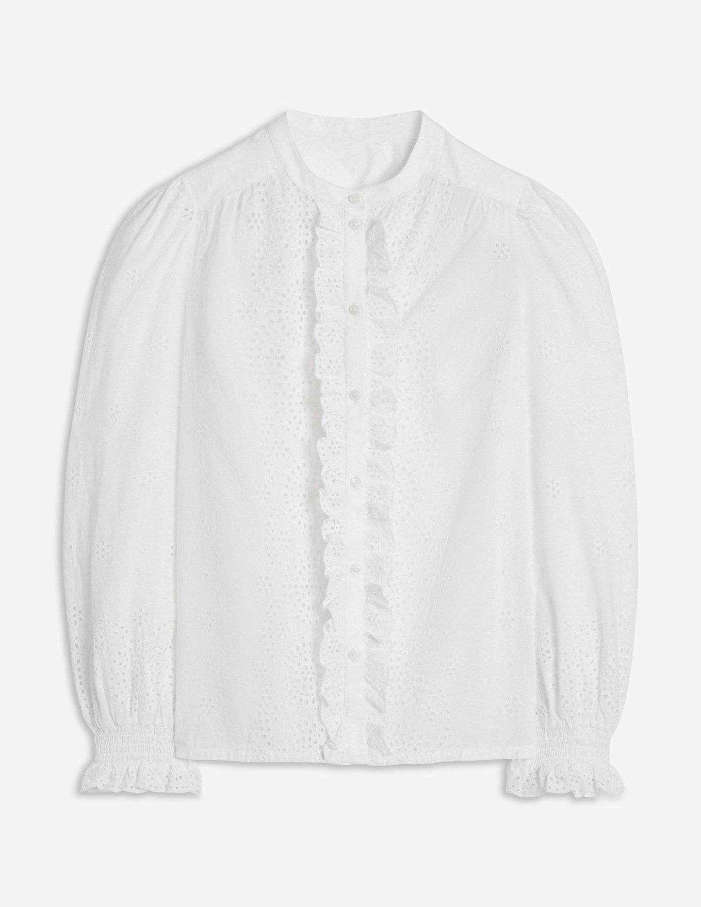 Alice Broderie Top-White